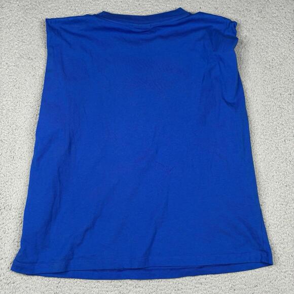 Farm Rio Kissed By The Sun T-Shirt Woman’s XL Blue Organic Cotton Sleeveless - Picture 6 of 12